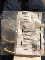 Lot Of 2 National Hardware N243-741 164 Garment Hooks, Brass Finish USA Made