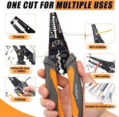Heavy Duty Traditional Electric Wire Strippers & Insulated Pliers with Cutter 8″