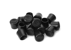 Chair Leg Tips Caps Non-Slip Rubber Leg Tips 1 Inner Diameter Furnigear -Black