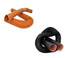 Black or Orange Silicone 2 Ply Air Ducting Suits Ford models