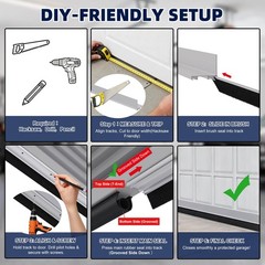 HOMEEZ 16.5ft Garage Door Seal Bottom, Heavy-Duty L-Shape 16.5 Feet, Black