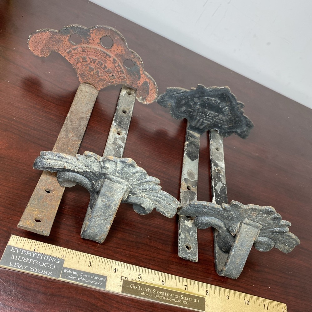 Lot 4 Cast Iron Snow Bird Ice Roof Guards 1902 Patent Newside PA 117 Antique