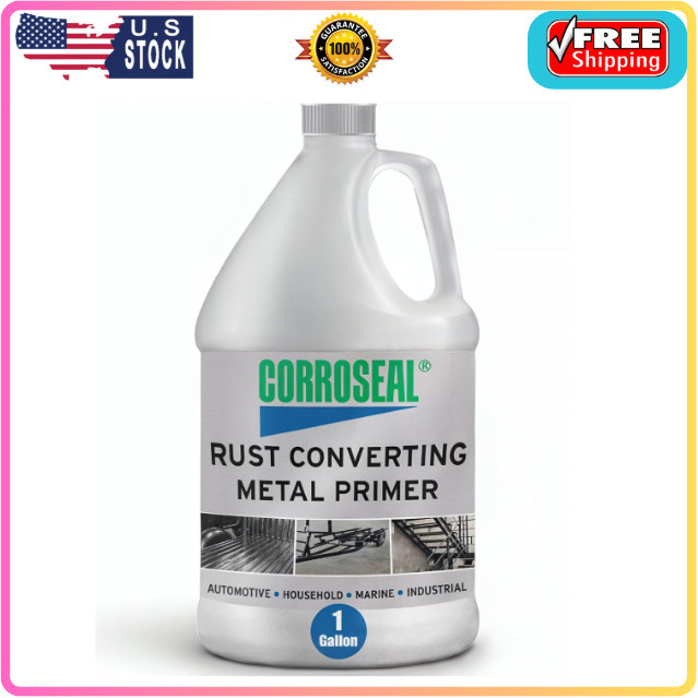 Corroseal Water-Based Rust Converter Metal Primer, Rust Converter – 1 Gal