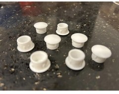 1/2 Inch White Hole Plugs Plastic 8 Pack Locking Sheet Metal
