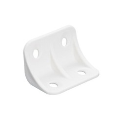 Shelf Cabinet Door Plastic Corner Braces 1.42″ white Angle Brackets, 100 Pcs