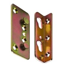 Bed Fitting, 85mm Yellow galvanized SET (4 MALE 4 FEMALE) Bracket Rail Fastener