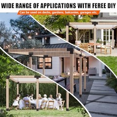 Pergola DIY Kit,2 Pcs 3-Way T-Angle Corner 4″x4″ 2pcs 3-way T-Shaped Bracets