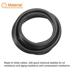 Nitrile Rubber Seal Strip, Round Solid Weather Stripping for Reduce Noise, Shock