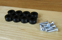 72 Rubber Bumper Feet (SMALL 1/2″ DIA) Black Utility SILICONE with Screws