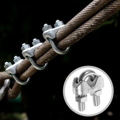 20 Pcs Cable Jacket Set Wire Rope Clip Clamp Steel Clips Small Clamps