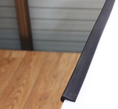 Rubber U-Shaped Sealing Strip Flat/Rounded Corner Edging Trim Seal Width 3-20mm