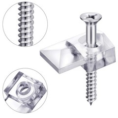Blulu 20 Pack Mirror Holder Clips for 6 21 mm / 0.83 inches, gray or silver