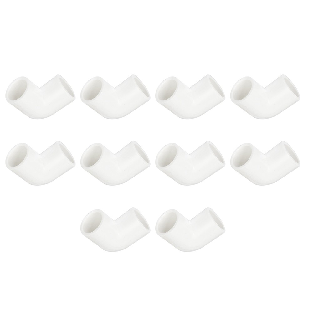 PVC Pipe Fitting 1/2″ 10Pcs 90 Degree Elbow Fittings Furniture Connector White