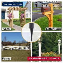 2 Pcs 22-inch 4″x4″ Fence Post Anchor Ground Spike(Internal 3.6″x3.6″) | Metal P