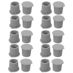 20pcs Pool Fence Hole Caps with Pull Tab – Low Profile Press-Fit Polypropylene