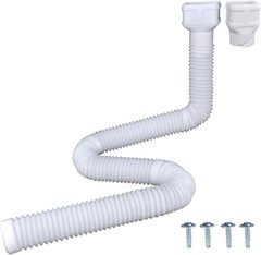 7FT Downspout Extension Flexible Gutter Drain Pipe 2×3 3×4 White