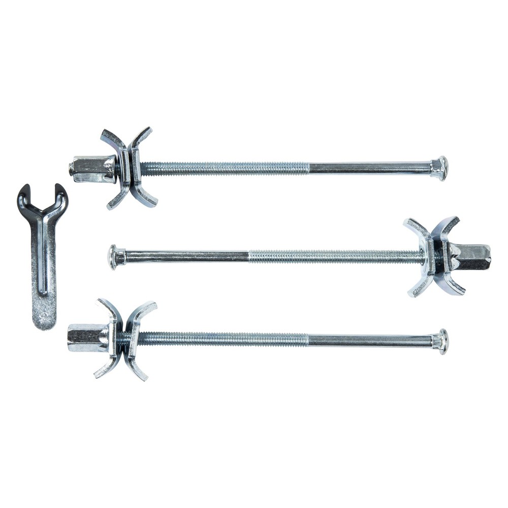 Hafele 150mm Galvanised Steel Worktop Connector – 3 Pack