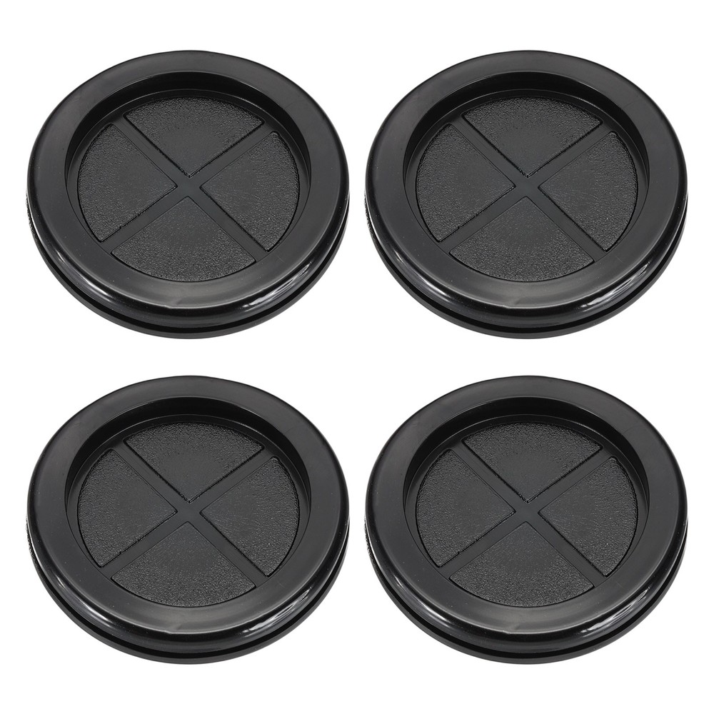 4 Pcs 1-11/16″ Desk Grommet Round Double-Sided Cables Grommet Black