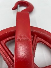 Gin Block Pulley 10″ Lifting Scaffolding Hoist Post Galvanized Steel Heavy Duty