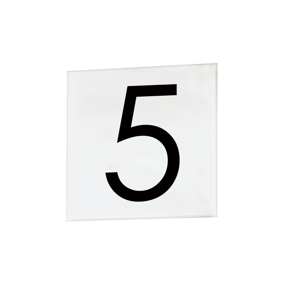 Maxim 53675 Address Contemporary Font Address Number Tile – 5 – White