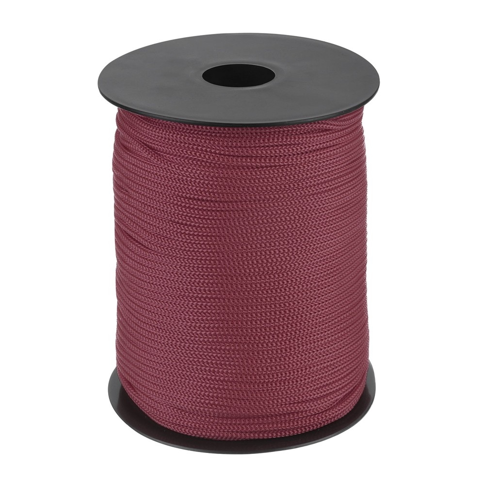 1/8 Inch Polypropylene Rope Braided Ropes, 328ft Nylon Rope Brick Red