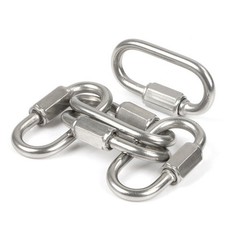 4Pcs D Ring Shackles Stainless Steel 304 Grade Corrosion Resistant Plated Silver