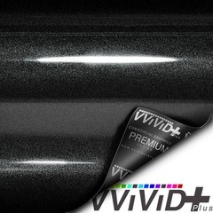 VViViD+ Ultra Gloss Black Metallic Diamond Crystal Vinyl Car Wrap (15ft x 59″)