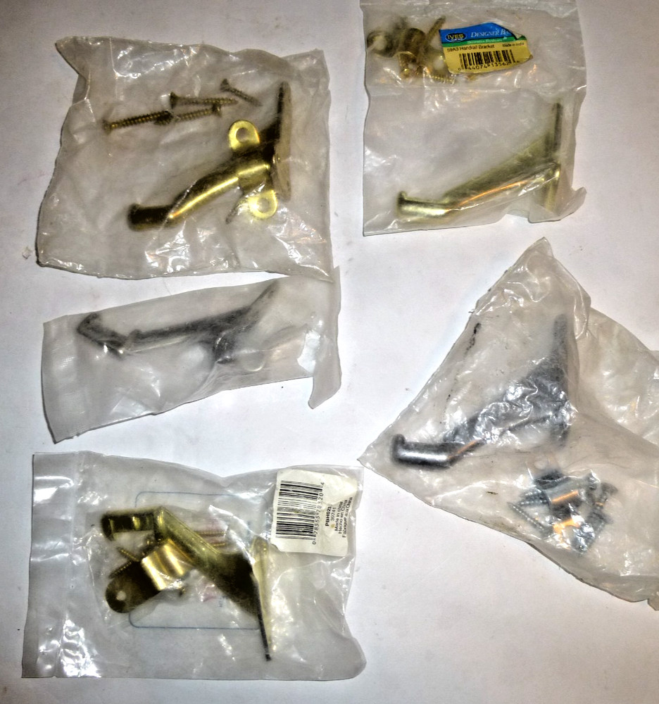 3″ Stair Handrail Bracket, LOT of 5 all DIFFERENT colors and styles NEW