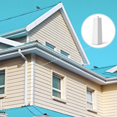8 Pcs Aluminum Siding Corners 8 Inch Outside White Corner Caps Smooth Siding Tri