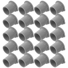 20pcs Pool Fence Hole Caps with Pull Tab – Low Profile Press-Fit Polypropylene