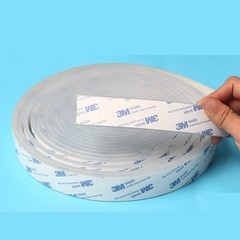 White Self Adhesive Silicone Rubber Sealing Strip Solid Seals Thick 1/2/3/5/10mm