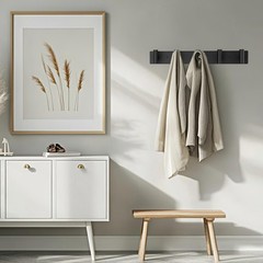 Bntuk Coat Rack – 5 Coat Hooks Towel Racks For Bathroom Robes Bags Keys
