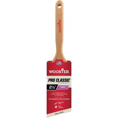 Wooster Z1222 2-1/2″ Pro Classic White China Soft Bristle Angle Sash Paint Brush