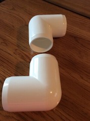 1-1/4″ inch Furniture Grade PVC 90″ ELBOW FITTINGS Made in USA price for ONE