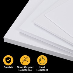 ABS plastic sheet 0.3cm 10x15cm, flexible DIY sheet white
