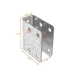 Mbracket 4-Pack U-Shaped Metal Mounting Brackets Support For 2X6 2X8 Lumber