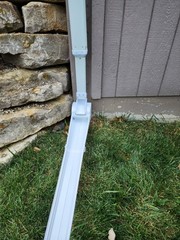 VYH 3×4 to 2×3 Gutter Downspout, Downspout to Downspout Adapter (White 1 Pack)