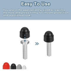 uxcell Nut Protection Cap, 10Pcs M3x6x9mm – Plastic Hexagonal Screw Protection C