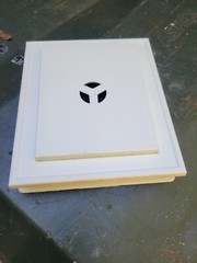 Lot of 7 Builders Edge Top Shield Square Mounting Block 123 White