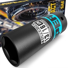 1/2″ Drive Impact Socket, 13/16 inch Deep Socket, SAE, 6 Point, CR-V, for Car…