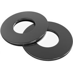 100pcs 3/8″ Black Stainless Steel Flat Washers, Metal Washers for 3/8″, black