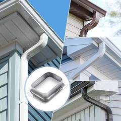 VYH 2″ x 3″ Rain Gutter Downspout Drop Outlet Aluminum K Style (4 Pack)