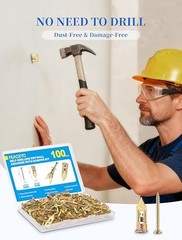 100 Pcs Self Drilling Drywall Anchors with Screws Heavy Duty Metal Wall Kit
