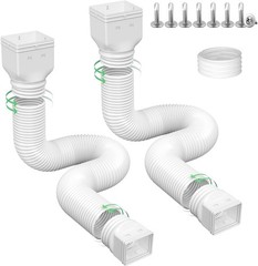 Rain Gutter Downspout Extensions, Downspout Extender for Rainwater Drainage F…