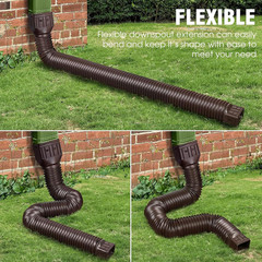 3 Pack Flexible Rain Gutter Downspout Extensions,Drain Downspout Extender,Gutter