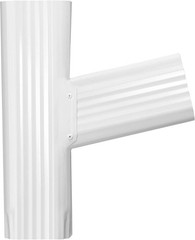Gutter Y Downspout Connector 2×3 Standard High Gloss White – Durable .019