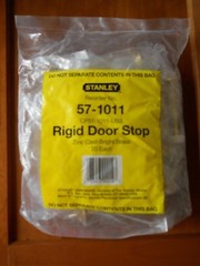 RIGID DOOR STOPS, CONTRACTORS PACK OF 20, 57-1011, BRIGHT BRASS, STANLEY