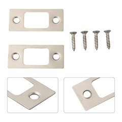 Secure Your Door with Stainless Steel Deadbolt Strike Plates Pack of 2