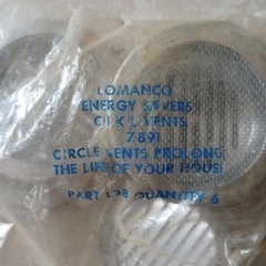 NOS Lomanco Circle Vents Soffit house air circulation 2-1/2″ 6 Pack L38 aluminum