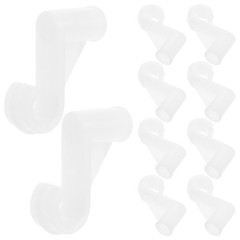 10PCS Clothes Rod Bracket: Closet Hanging Rod Support Hook Storage Organizer